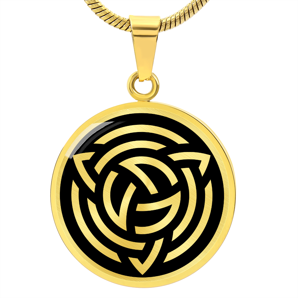 Crop Circle Pendant and Luxury Necklace - Milk Hill