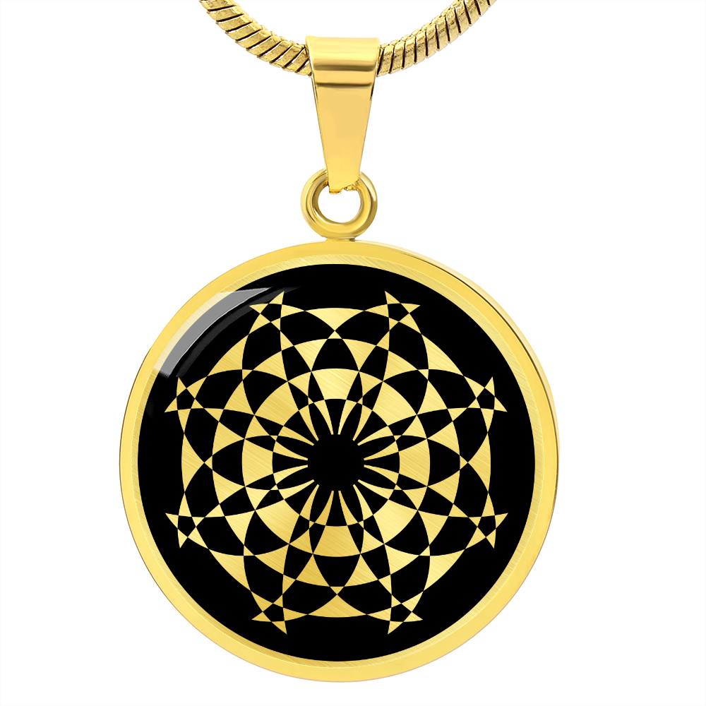 Crop Circle Pendant and Luxury Necklace - Beckhampton 7