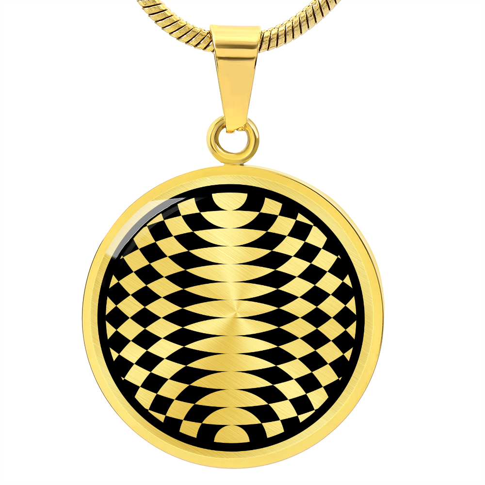 Crop Circle Pendant and Luxury Necklace - Silbury Hill 3