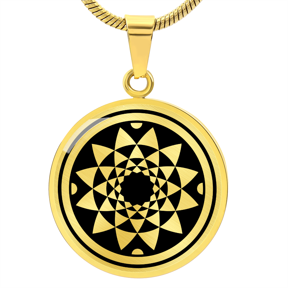 Crop Circle Pendant and Luxury Necklace - Highworth