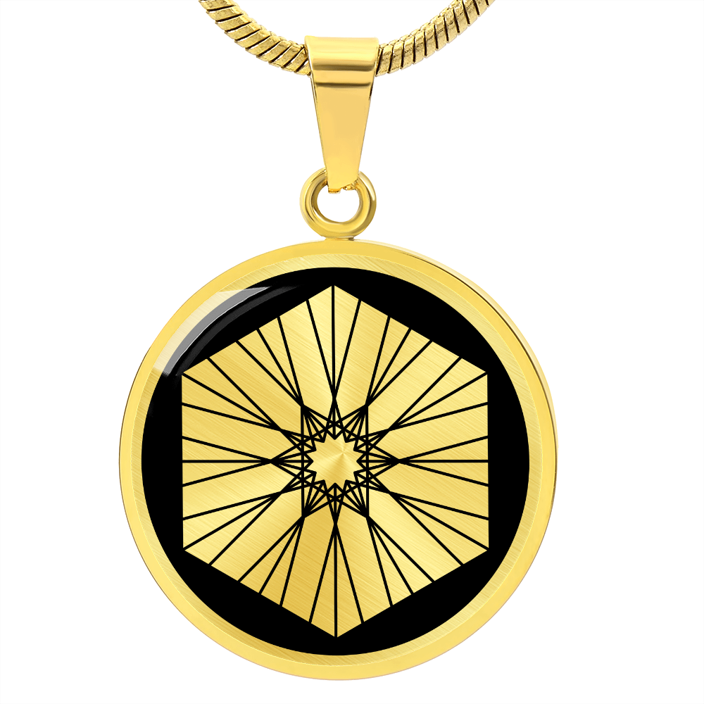 Crop Circle Pendant and Luxury Necklace - Cley Hill 5