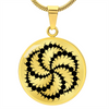 Crop Circle Pendant and Luxury Necklace - Milk Hill 3
