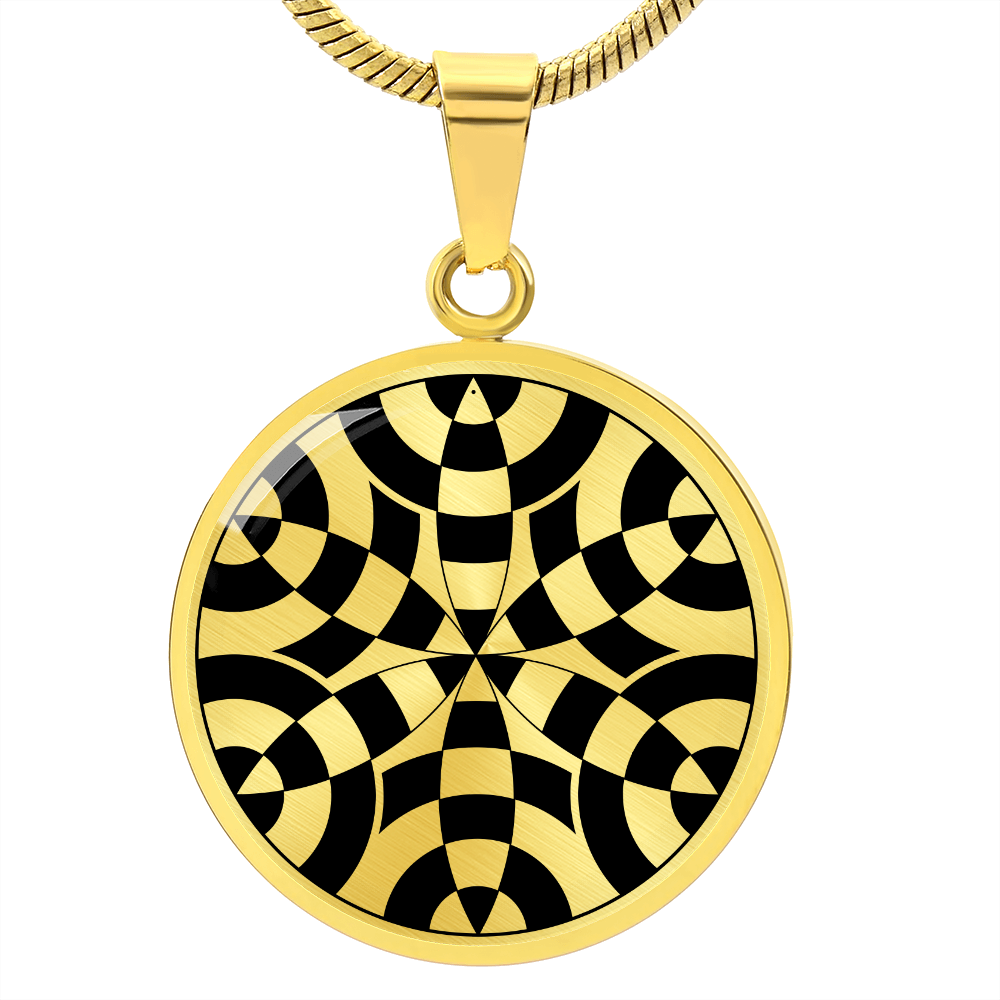 Crop Circle Pendant and Luxury Necklace - Avebury 13