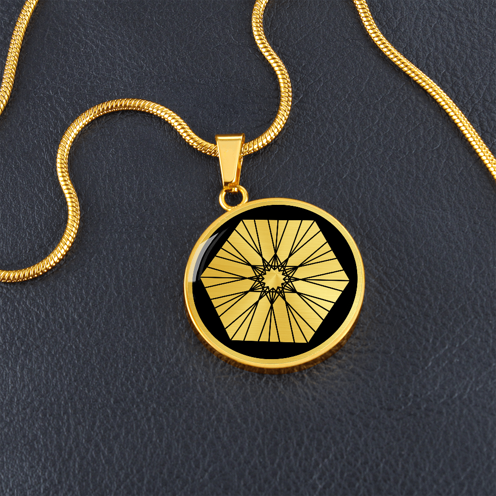 Crop Circle Pendant and Luxury Necklace - Cley Hill 5