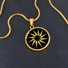 Westbury 2 2k Crop Circle Pendant and Luxury Necklace - - Shapes of Wisdom