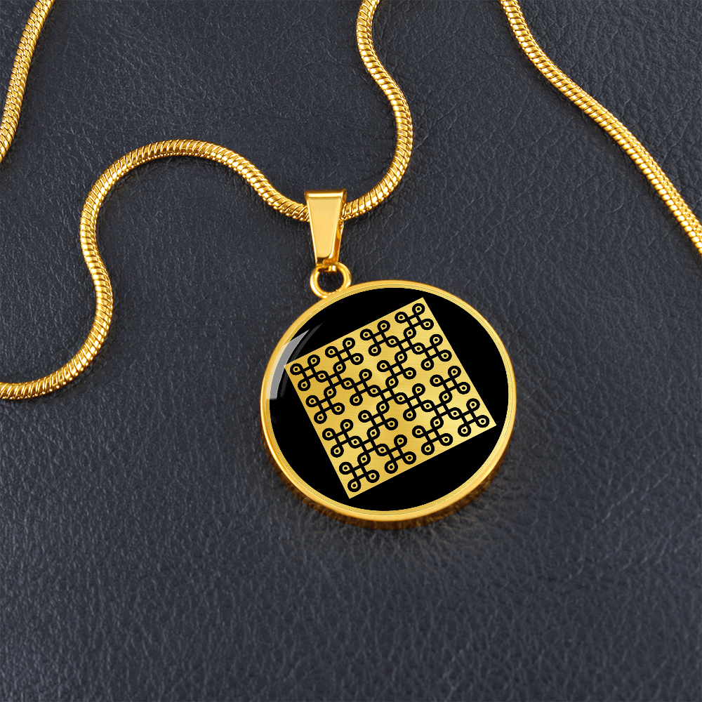 Crop Circle Pendant and Luxury Necklace - Cheesefoot Head 5