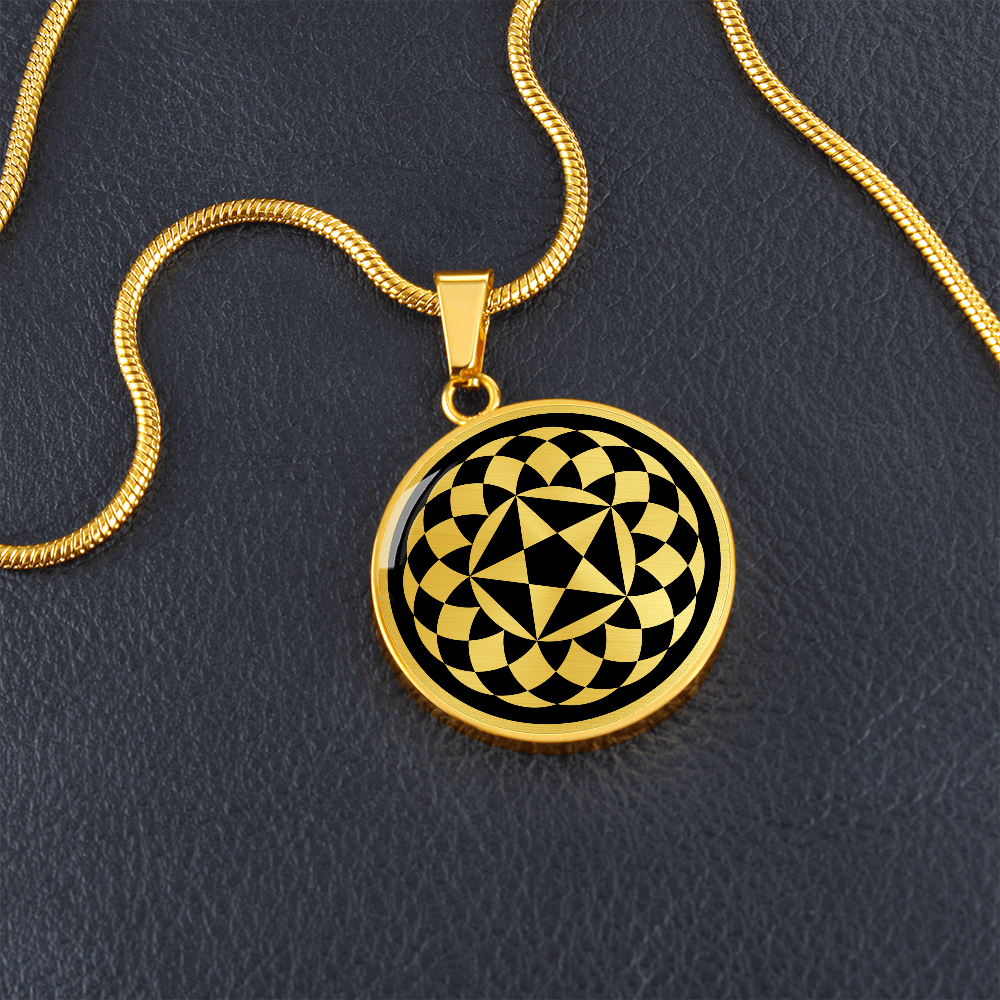 Crop Circle Pendant and Luxury Necklace - Cheesefoot Head