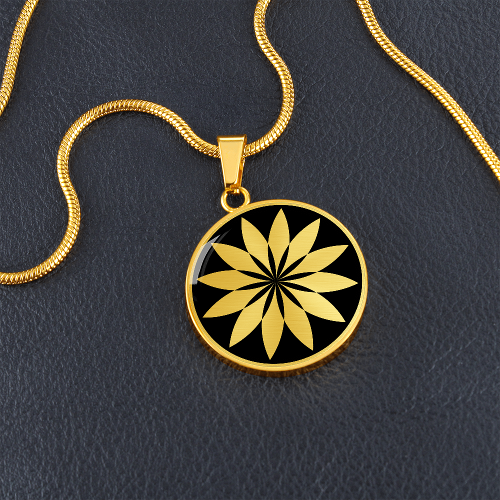 Crop Circle Pendant and Luxury Necklace - East Kennett 4