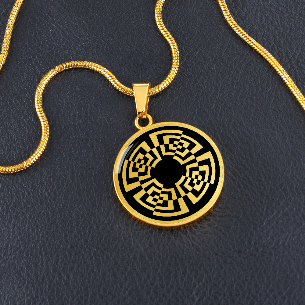 Crop Circle Pendant and Luxury Necklace - Bishopton