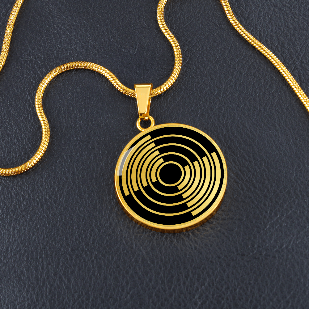 Crop Circle Pendant and Luxury Necklace - Avebury 14