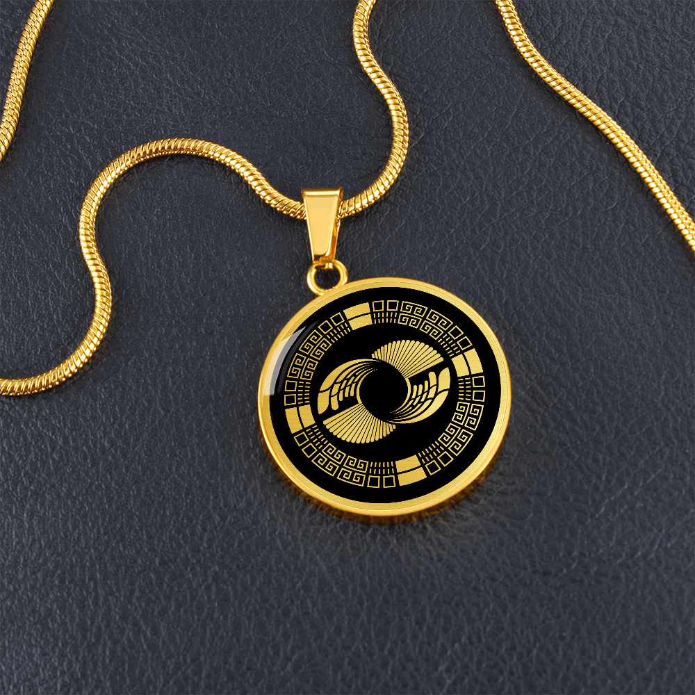 Crop Circle Pendant and Luxury Necklace - Silbury Hill 2