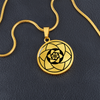 West Overton 2 2k Crop Circle Pendant and Luxury Necklace - - Shapes of Wisdom