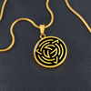 Crop Circle Pendant and Luxury Necklace - Milk Hill