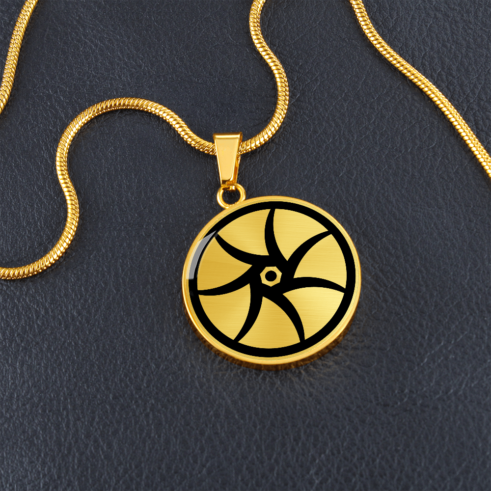 Crop Circle Pendant and Luxury Necklace - Knobel