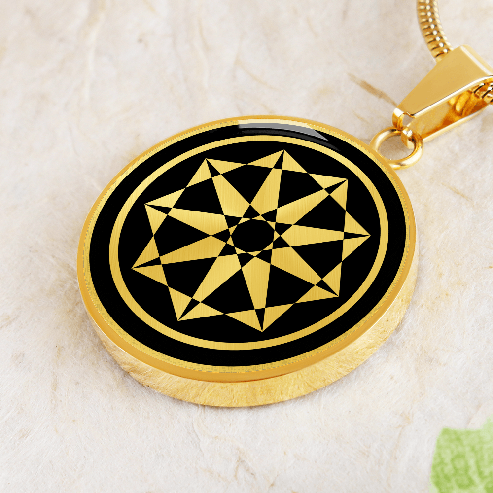 Crop Circle Pendant and Luxury Necklace - Milk Hill 7