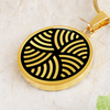 Uhrice 2k Crop Circle Pendant and Luxury Necklace - - Shapes of Wisdom