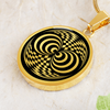 Straight Soley 2k Crop Circle Pendant and Luxury Necklace - - Shapes of Wisdom