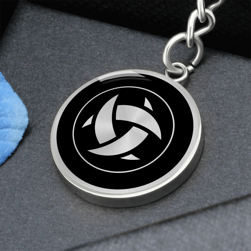 Crop Circle Pendant with Keychain - Barbury Castle 9 - Shapes of Wisdom