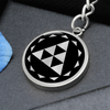 Crop Circle Pendant with Keychain - Silbury Hill 9 - Shapes of Wisdom