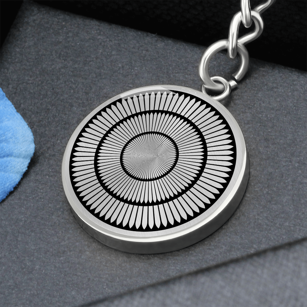 Crop Circle Pendant with Keychain - Beckhampton - Shapes of Wisdom