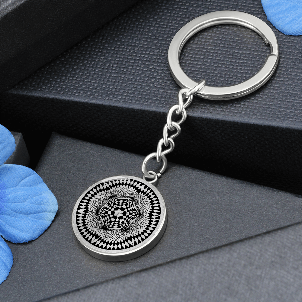 Crop Circle Pendant with Keychain - Windmill Hill 4 - Shapes of Wisdom