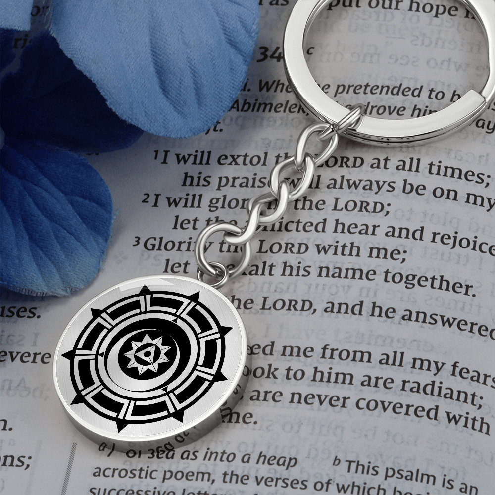 Crop Circle Pendant with Keychain - Pewsey - Shapes of Wisdom