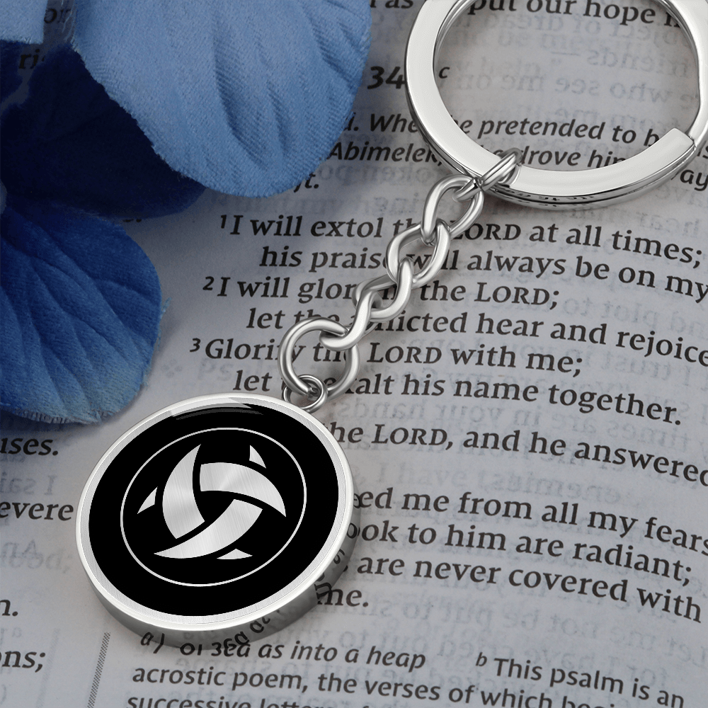 Crop Circle Pendant with Keychain - Barbury Castle 9 - Shapes of Wisdom