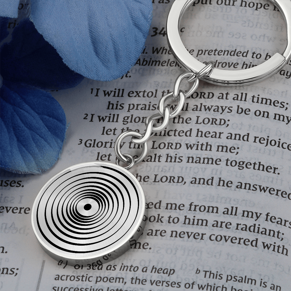 Crop Circle Pendant with Keychain - Avebury 2 - Shapes of Wisdom
