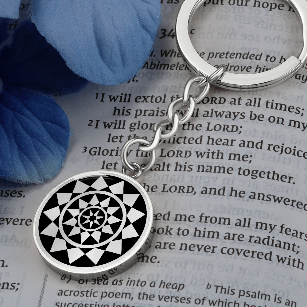 Crop Circle Pendant with Keychain - Etchilhampton 8 - Shapes of Wisdom
