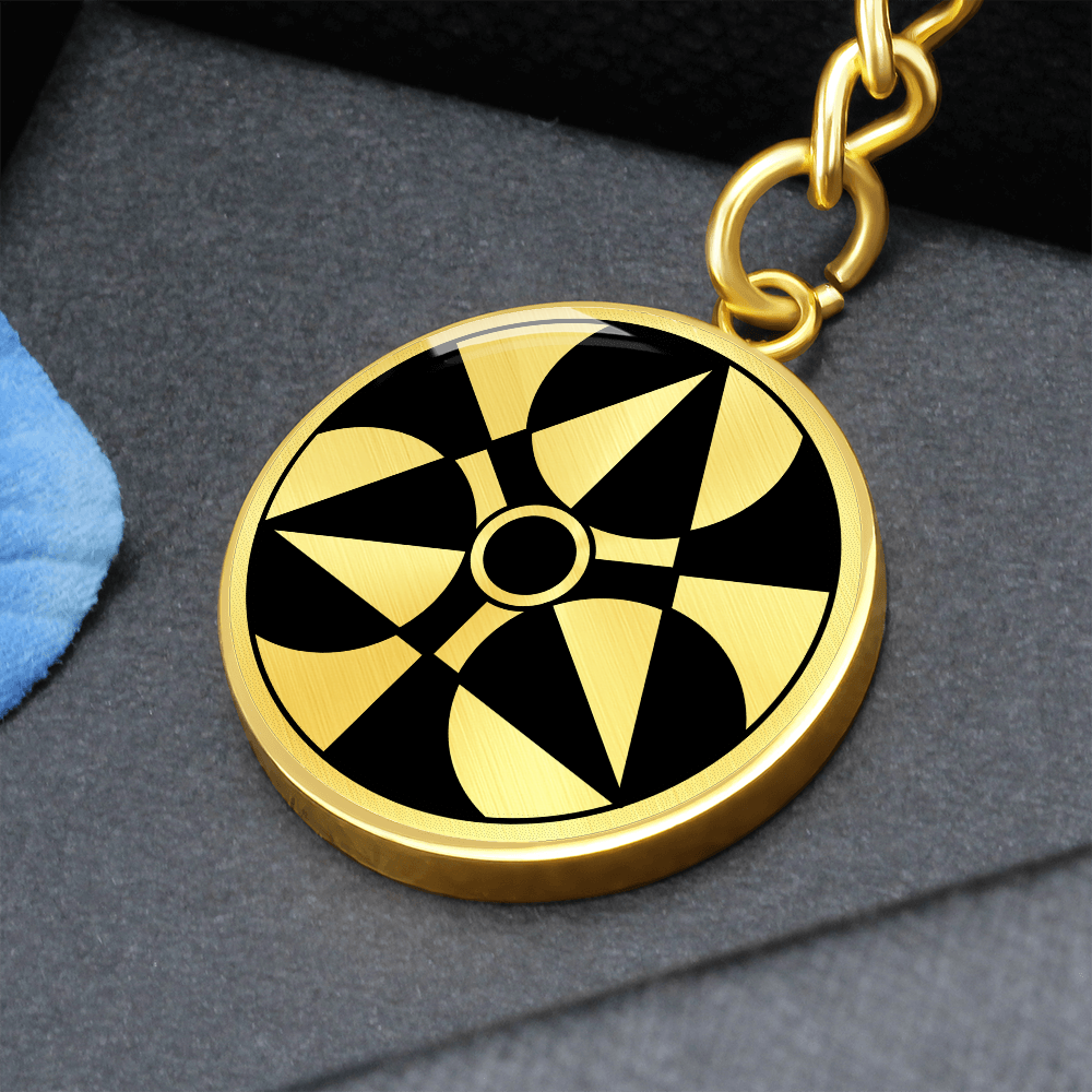 Crop Circle Pendant with Keychain - Winterbourne Bassett 2 - Shapes of Wisdom