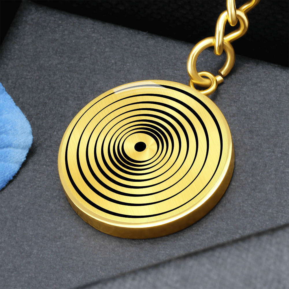 Crop Circle Pendant with Keychain - Avebury 2 - Shapes of Wisdom
