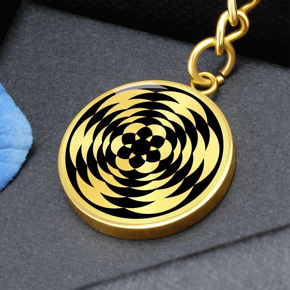Crop Circle Pendant with Keychain - Wallerfangen - Shapes of Wisdom