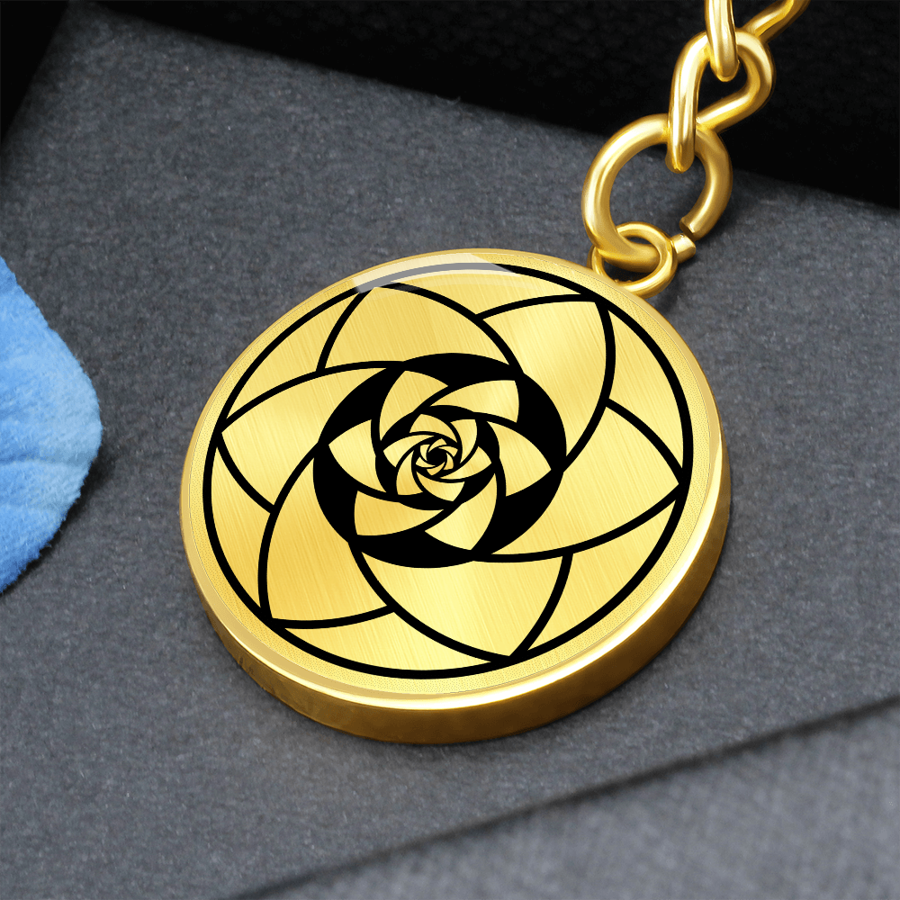 Crop Circle Pendant with Keychain - West Overton 2 - Shapes of Wisdom