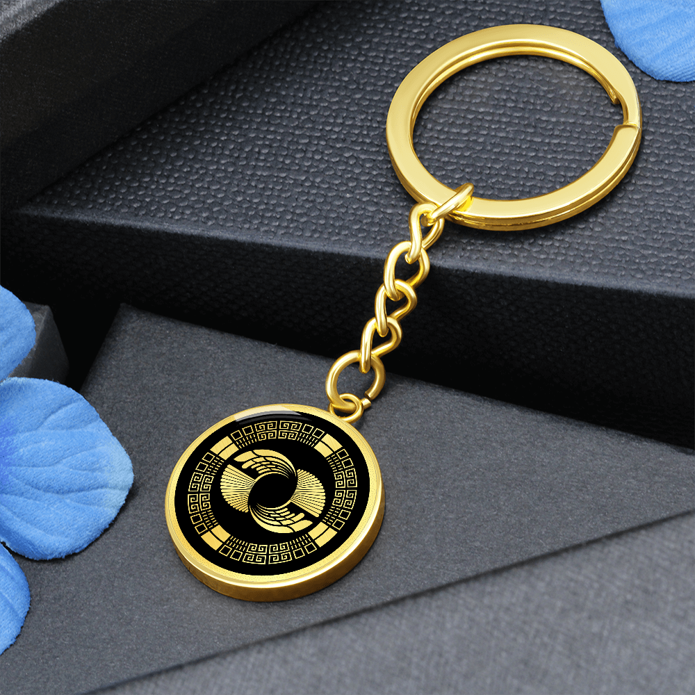 Crop Circle Pendant with Keychain - Silbury Hill 2 - Shapes of Wisdom