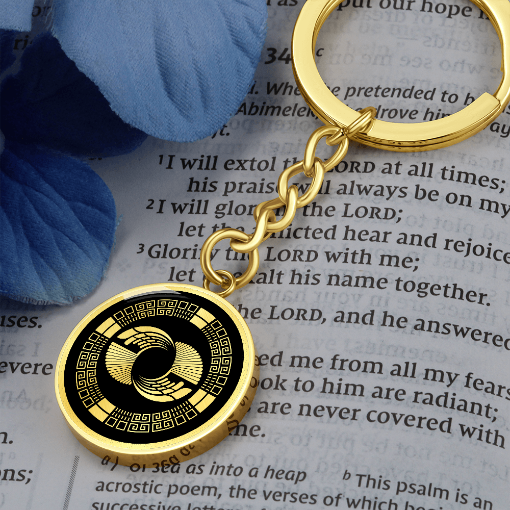 Crop Circle Pendant with Keychain - Silbury Hill 2 - Shapes of Wisdom