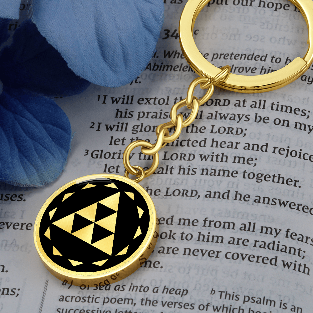 Crop Circle Pendant with Keychain - Silbury Hill 9 - Shapes of Wisdom