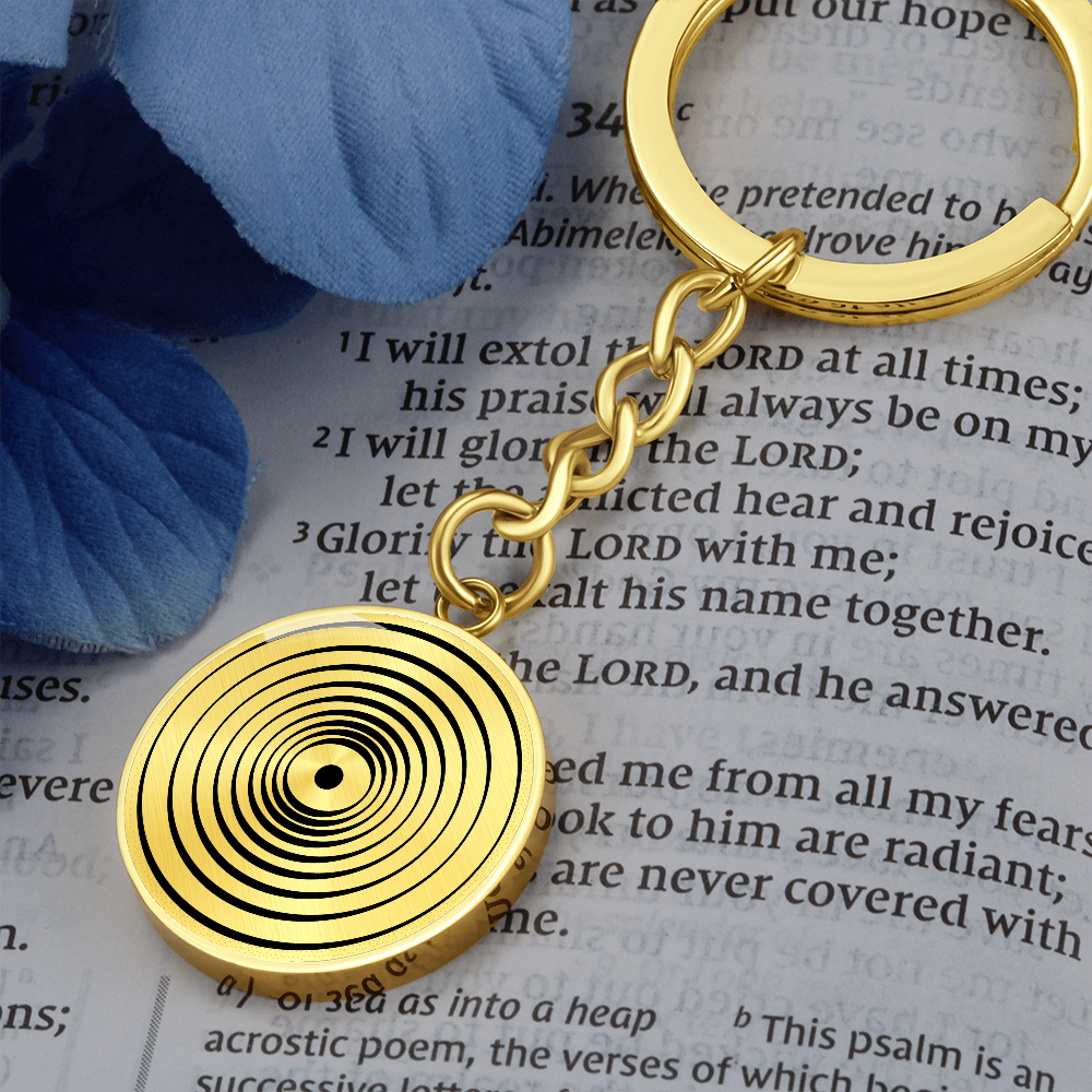 Crop Circle Pendant with Keychain - Avebury 2 - Shapes of Wisdom