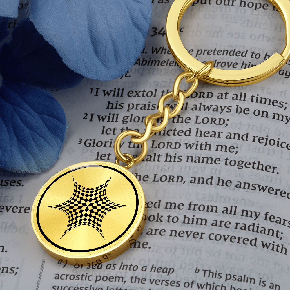 Crop Circle Pendant with Keychain - Blowingstone Hill - Shapes of Wisdom