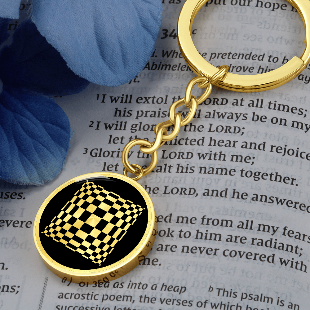 Crop Circle Pendant with Keychain - Windmill Hill 8 - Shapes of Wisdom