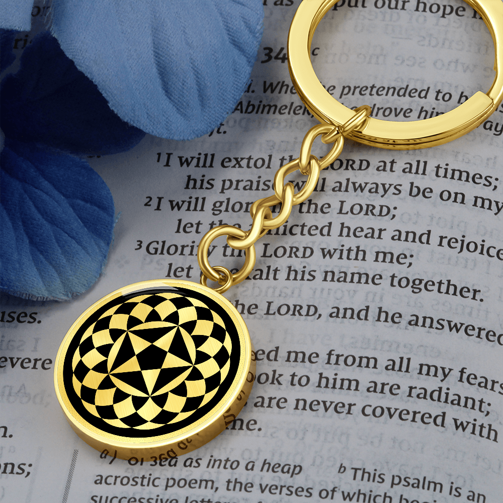 Crop Circle Pendant with Keychain - Cheesefoot Head - Shapes of Wisdom