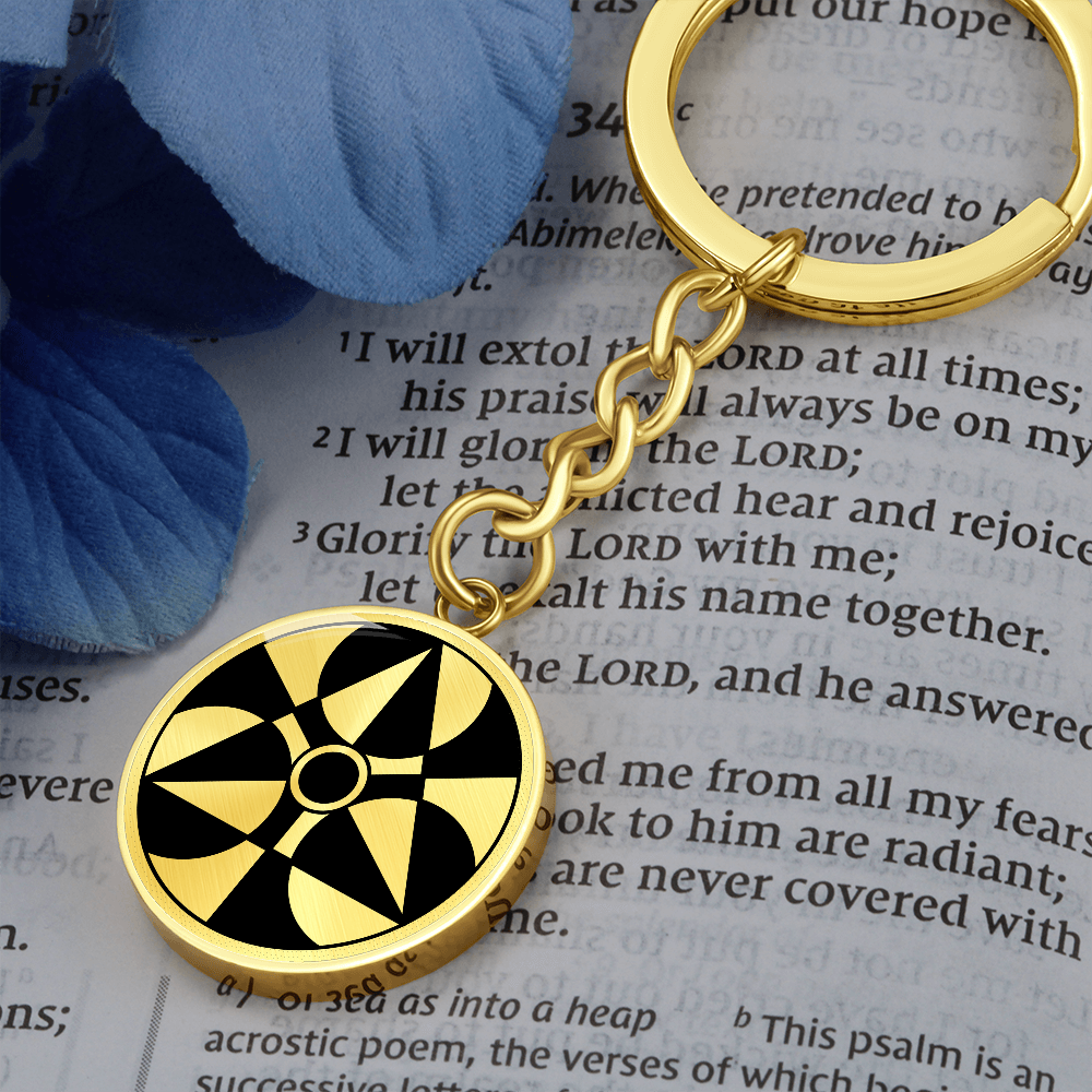 Crop Circle Pendant with Keychain - Winterbourne Bassett 2 - Shapes of Wisdom