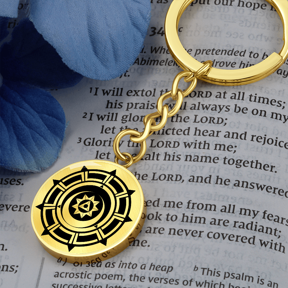 Crop Circle Pendant with Keychain - Pewsey - Shapes of Wisdom