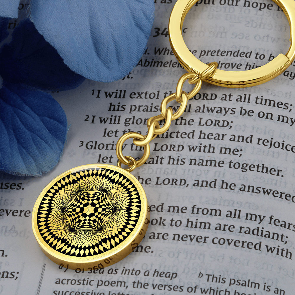 Crop Circle Pendant with Keychain - Windmill Hill 4 - Shapes of Wisdom