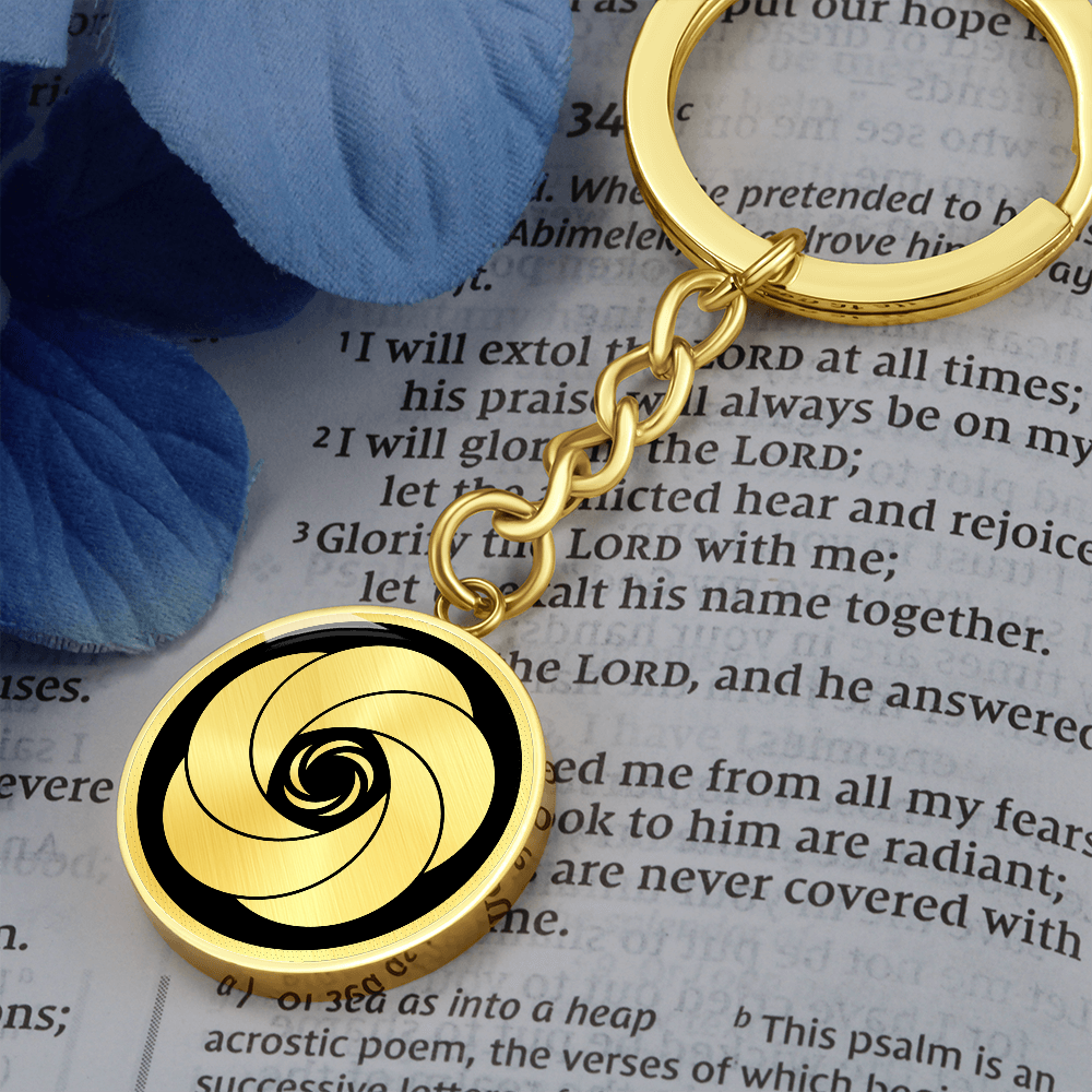 Crop Circle Pendant with Keychain - Windmill Hill 9 - Shapes of Wisdom
