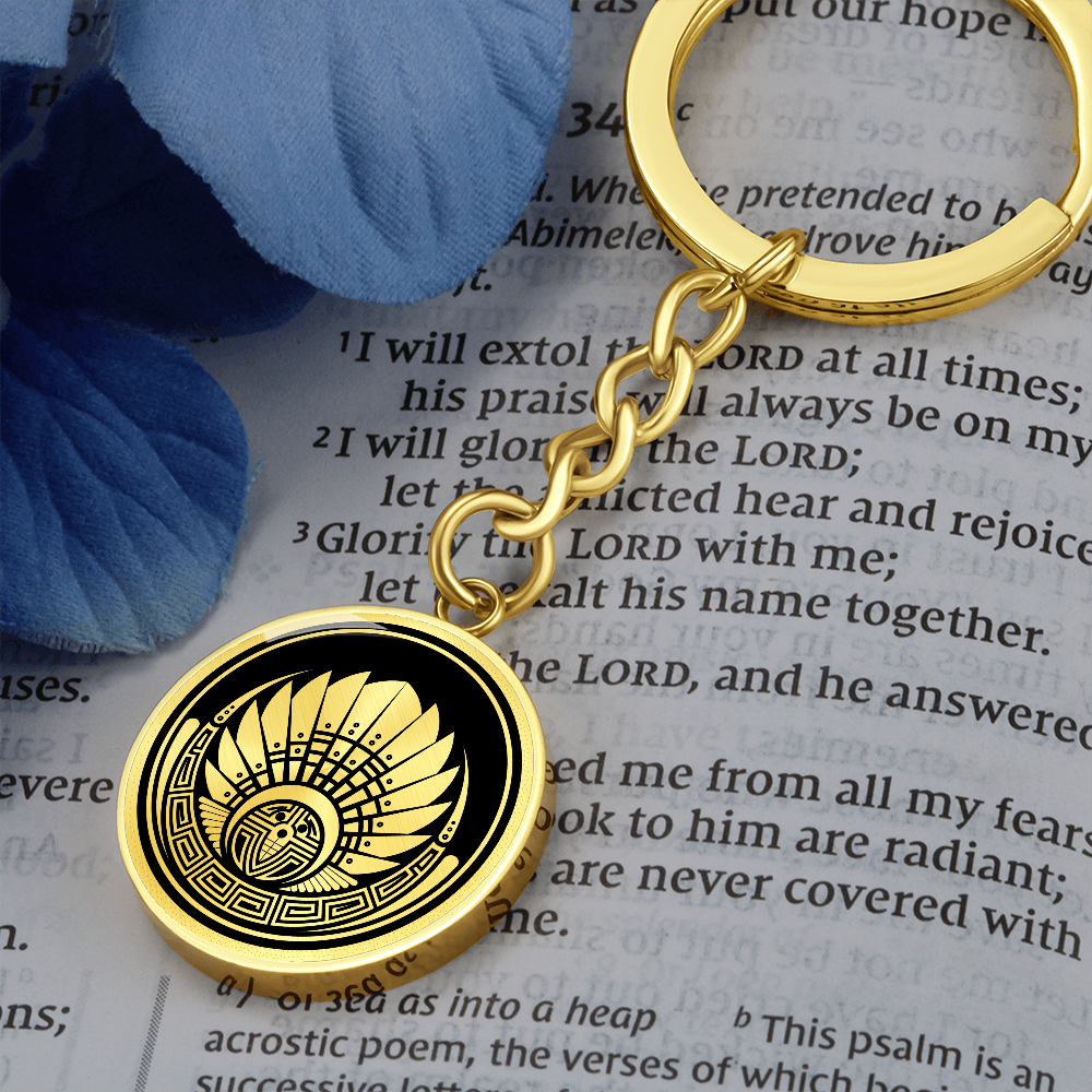 Crop Circle Pendant with Keychain - Silbury Hill - Shapes of Wisdom