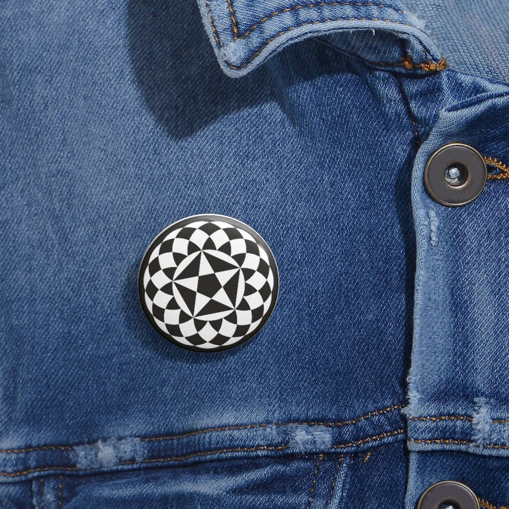 Cheesefoot Head Crop Circle Pin Button - Shapes of Wisdom
