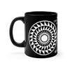 Crop Circle Black mug 11oz - Woolstone - Shapes of Wisdom