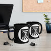 Load image into Gallery viewer, Crop Circle Black mug 11oz - West Kennett 3 - Shapes of Wisdom