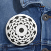 Load image into Gallery viewer, Thornborough Henge  Crop Circle Pin Button - Shapes of Wisdom
