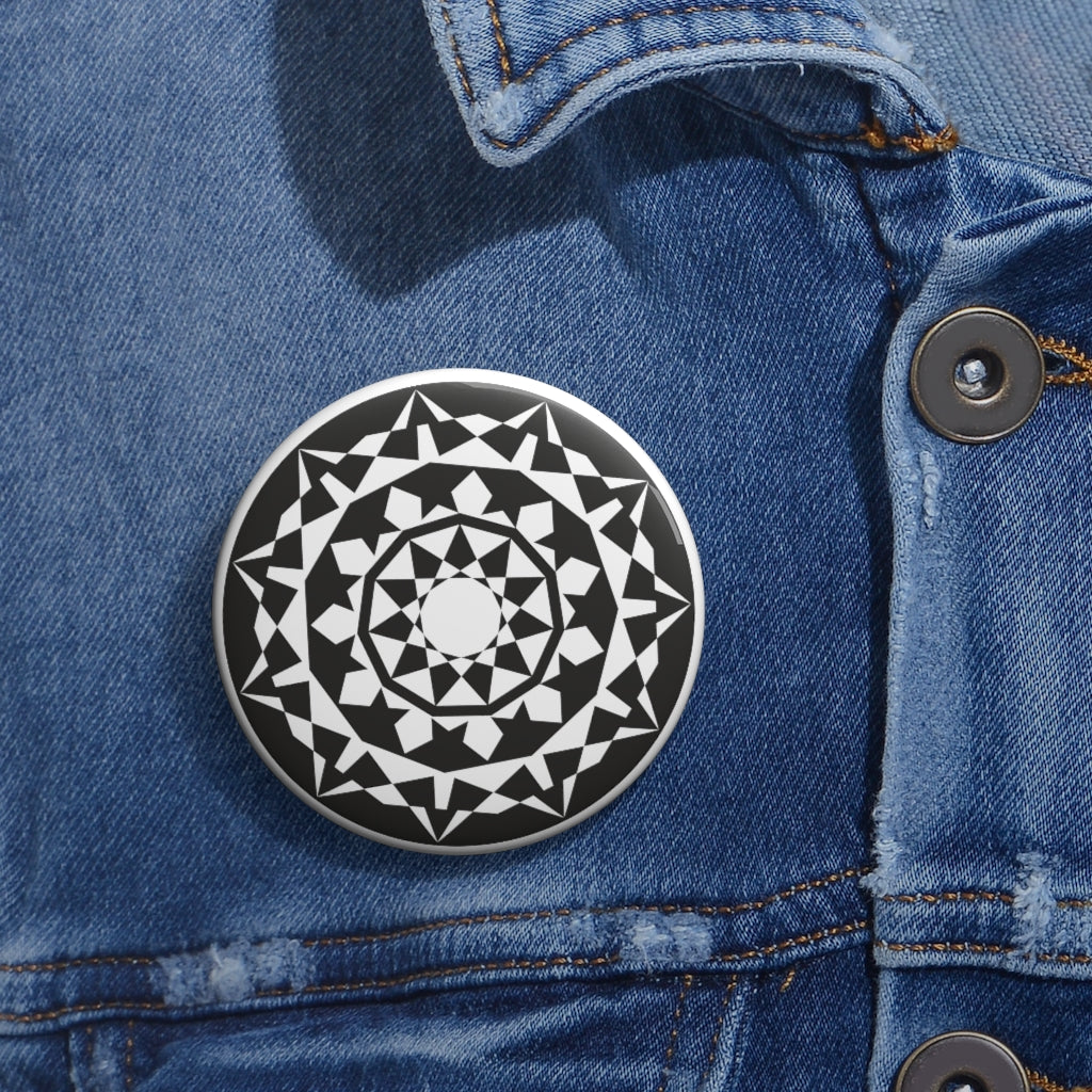 Cherhill Crop Circle Pin Button 2 - Shapes of Wisdom